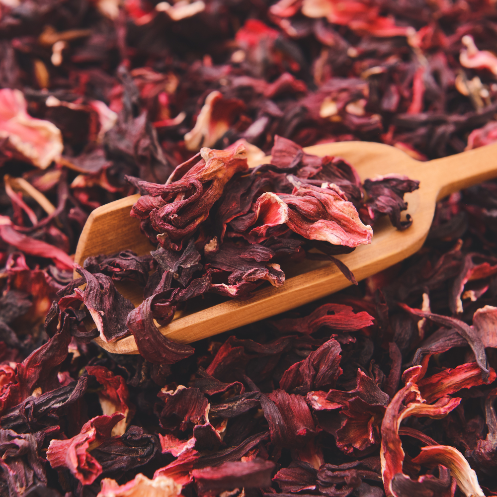 dried hibiscus flower petals