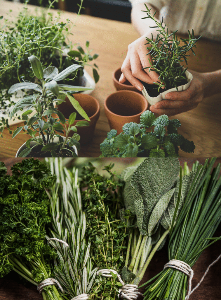growing herbs