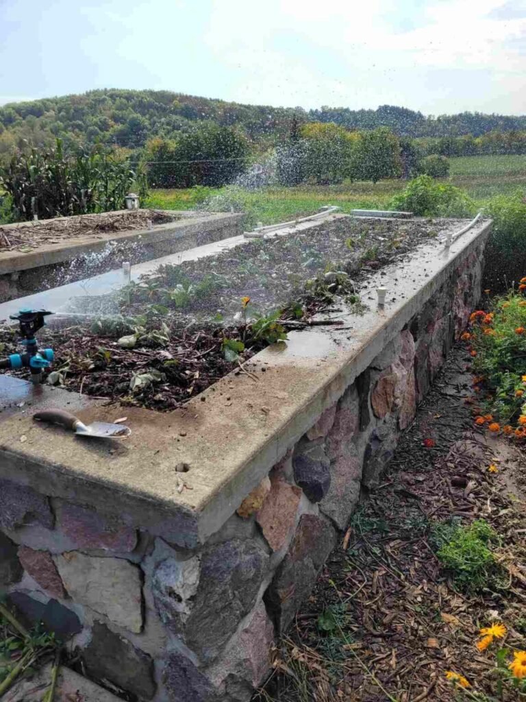 stone garden bed