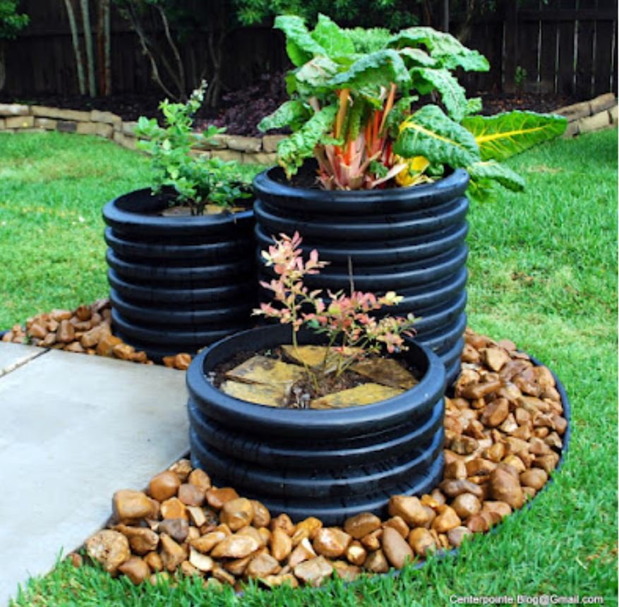 plastic culvert garden planters 